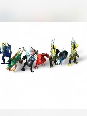Assorted Dragon Action Figure Pack - Multicolor Fantasy Playset